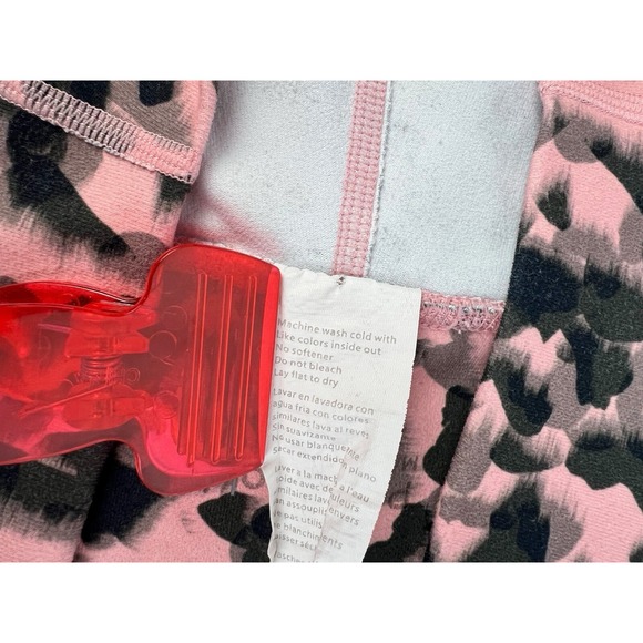 Fabletics PowerHold Mila High Waisted Capri Leggings Pockets Pink Leopard Small - Picture 7 of 7